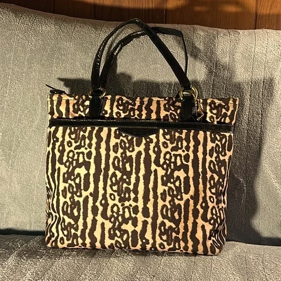 Coach Ocelot Print Nylon Bag - Picture 1 of 13